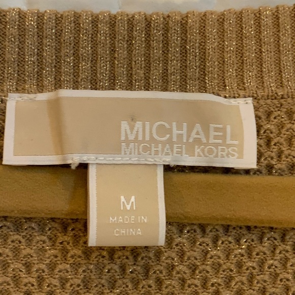 SALE! 3 for $15 MICHAEL Michael Kors sparkly gold sweater - Picture 5 of 5